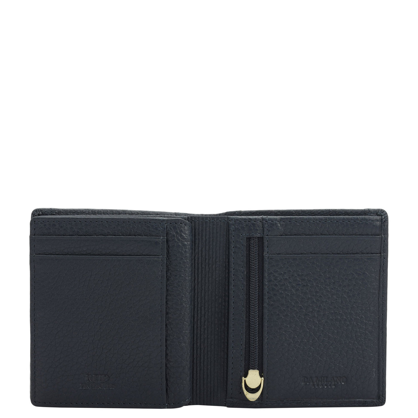 Navy Bifold Leather Mens Wallet