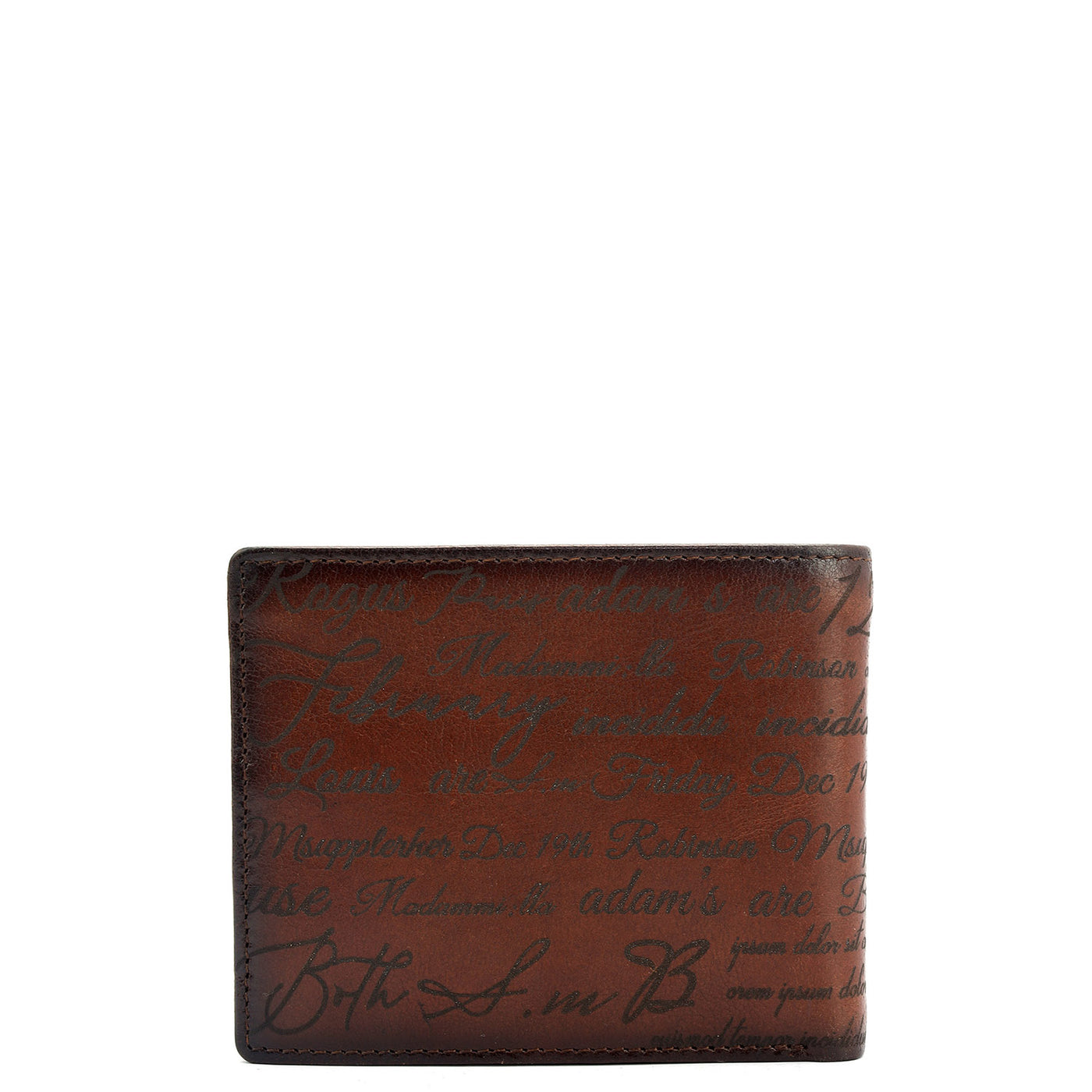 Cognac Bifold Leather Mens Wallet