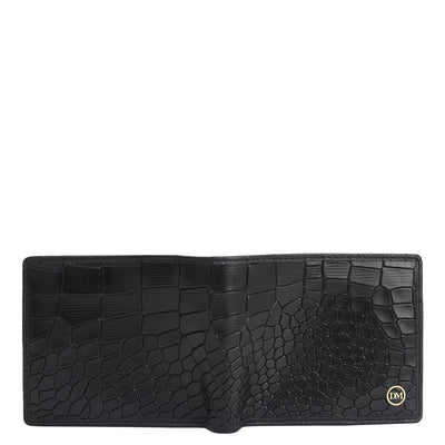 Black Bifold Leather Mens Wallet