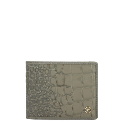 Stone Grey Bifold Leather Mens Wallet