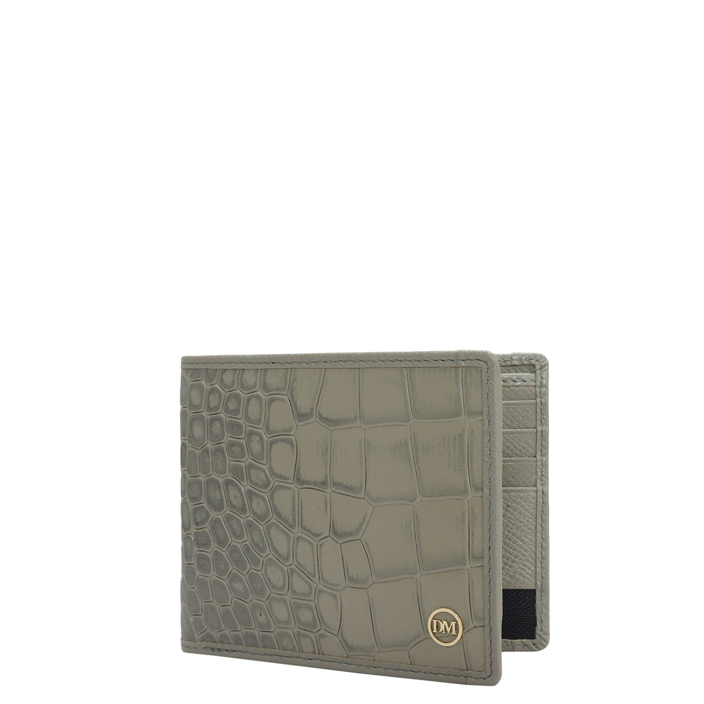 Stone Grey Bifold Leather Mens Wallet