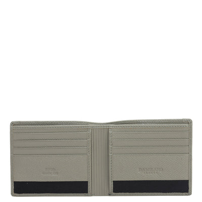 Stone Grey Bifold Leather Mens Wallet