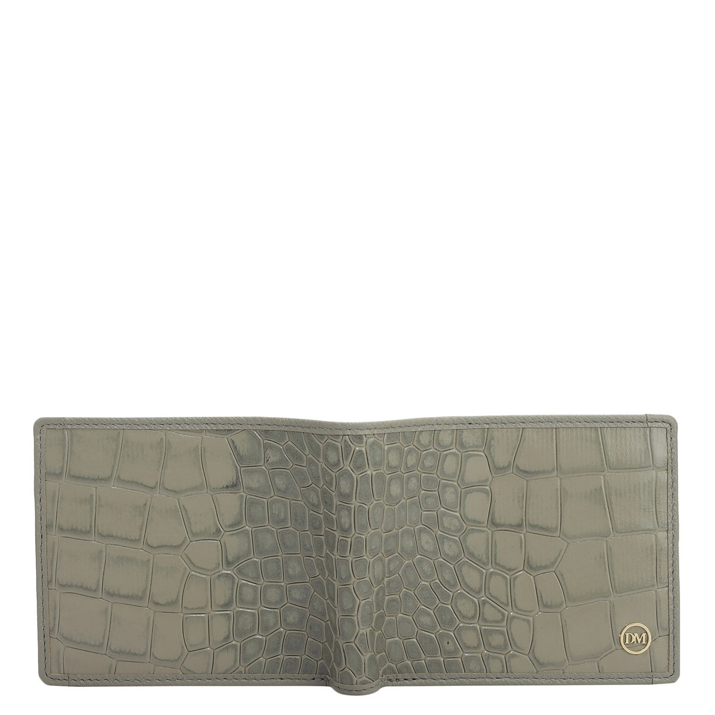 Stone Grey Bifold Leather Mens Wallet