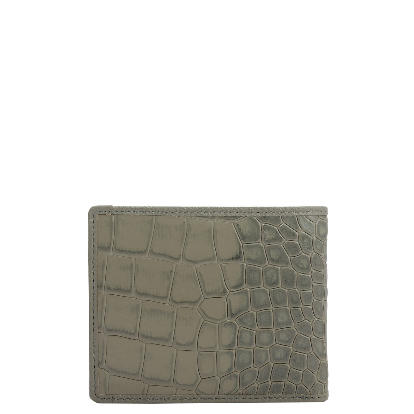 Stone Grey Bifold Leather Mens Wallet