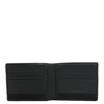 Black Bifold Leather Mens Wallet