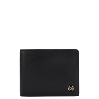 Black Bifold Leather Mens Wallet