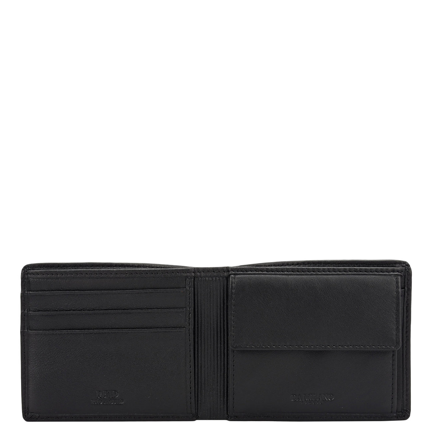 Black Bifold Leather Mens Wallet