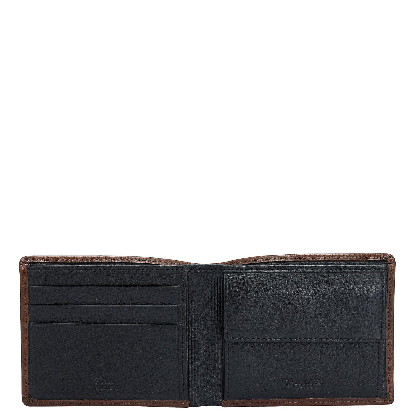 Black Bifold Leather Mens Wallet