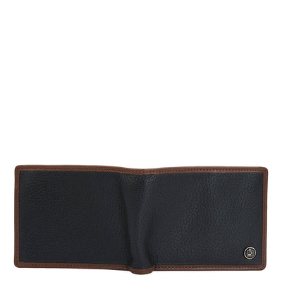 Black Bifold Leather Mens Wallet