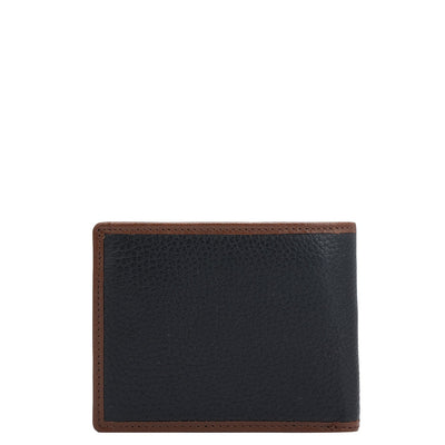 Black Bifold Leather Mens Wallet