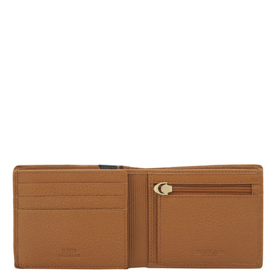 Cognac Bifold Leather Mens Wallet