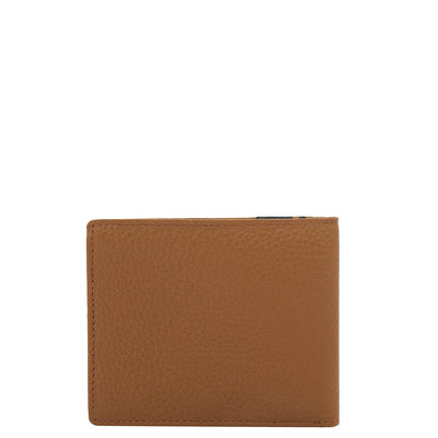 Cognac Bifold Leather Mens Wallet