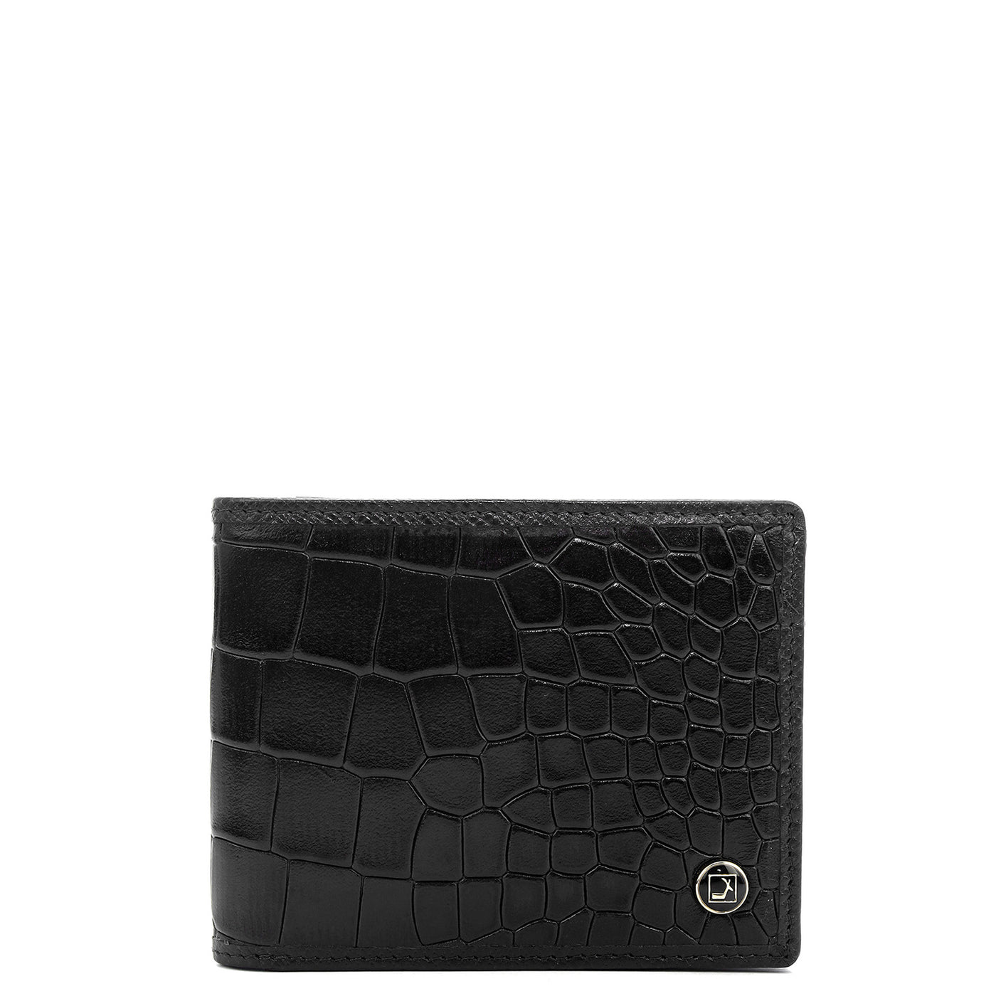 Black Bifold Leather Mens Wallet