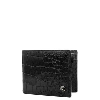 Black Bifold Leather Mens Wallet