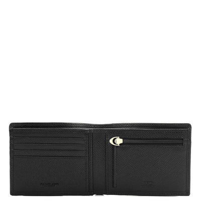 Black Bifold Leather Mens Wallet