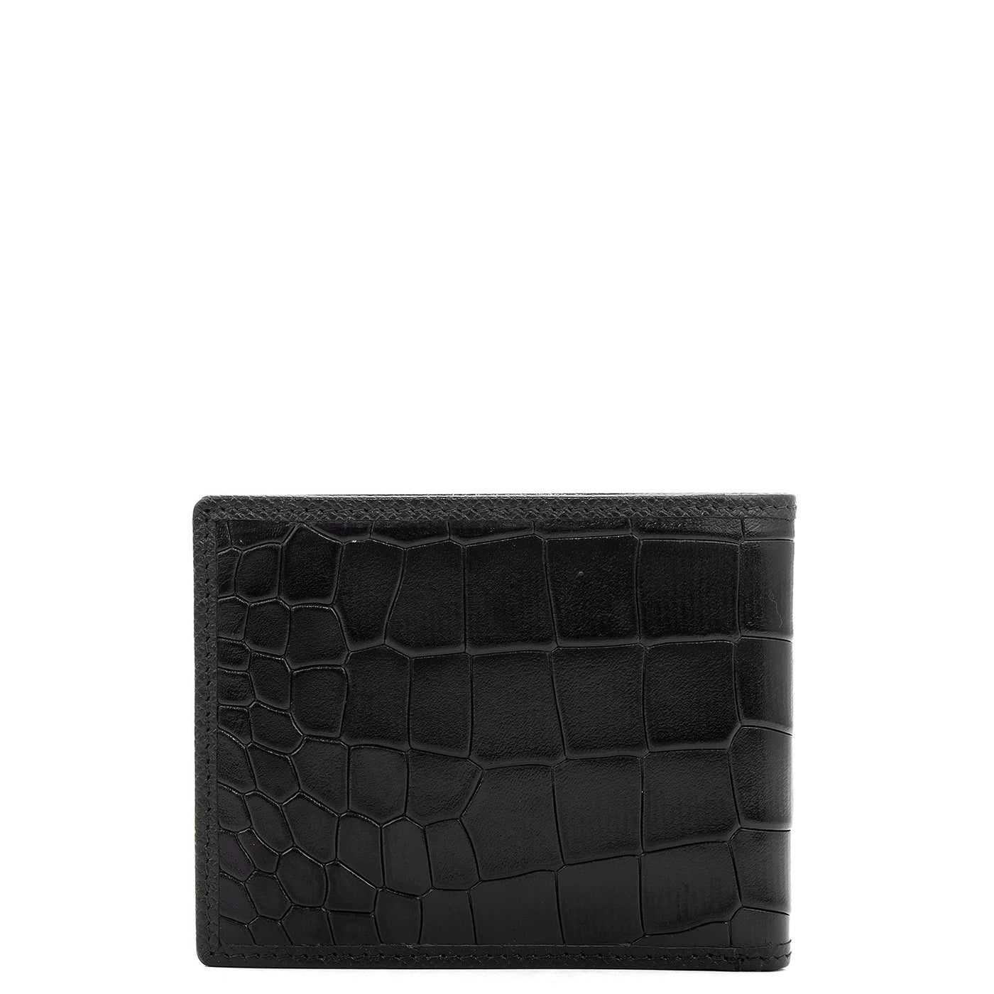 Black Bifold Leather Mens Wallet