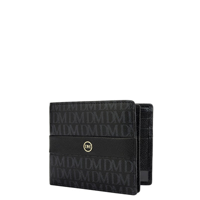 Black Bifold Leather Mens Wallet