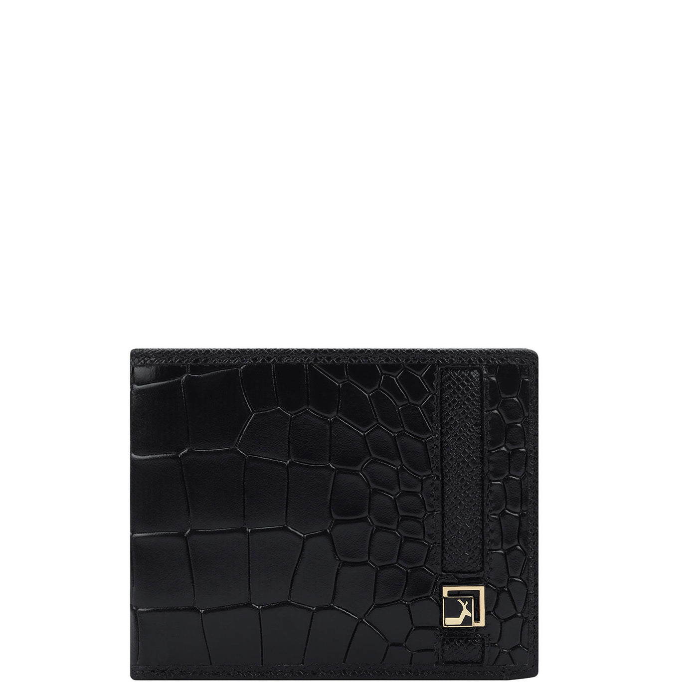 Croco Franzy Leather Mens Wallet - Black