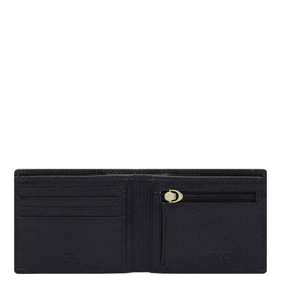 Croco Franzy Leather Mens Wallet - Black