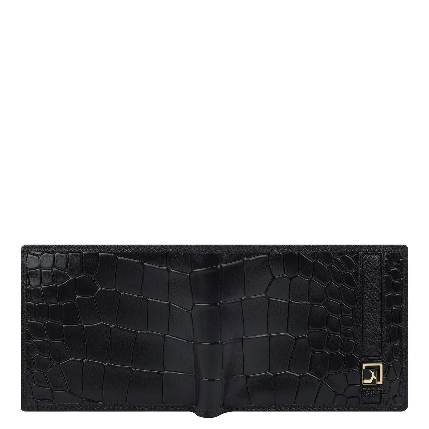 Croco Franzy Leather Mens Wallet - Black