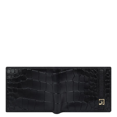 Croco Franzy Leather Mens Wallet - Black