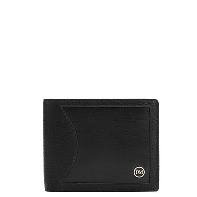 Black Bifold Leather Mens Wallet