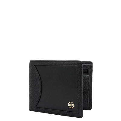 Black Bifold Leather Mens Wallet