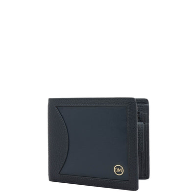 Navy Bifold Leather Mens Wallet