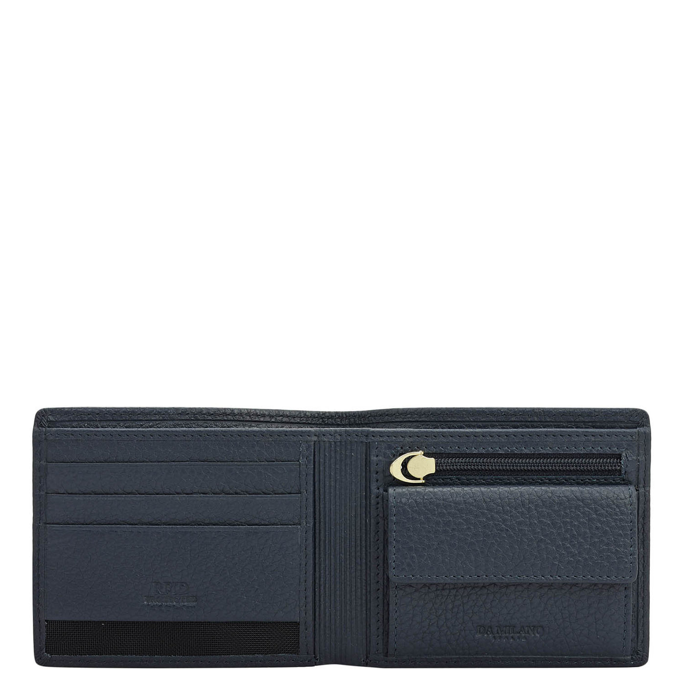 Navy Bifold Leather Mens Wallet