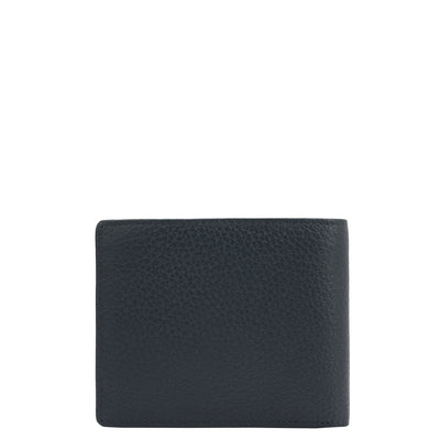 Navy Bifold Leather Mens Wallet