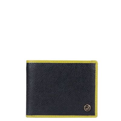 Black Bifold Leather Mens Wallet