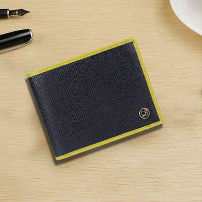 Black Bifold Leather Mens Wallet