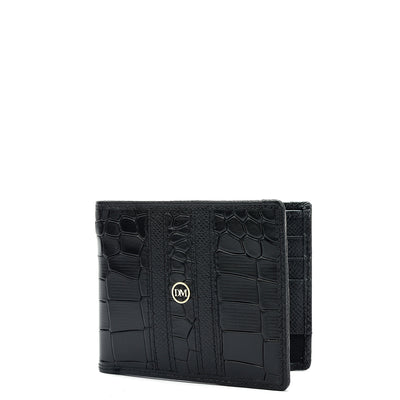 Black Bifold Leather Mens Wallet