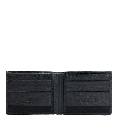 Black Bifold Leather Mens Wallet