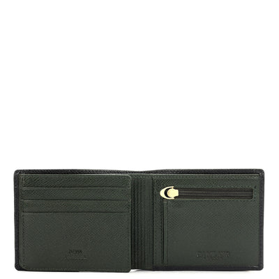 Petrol Green Bifold Leather Mens Wallet