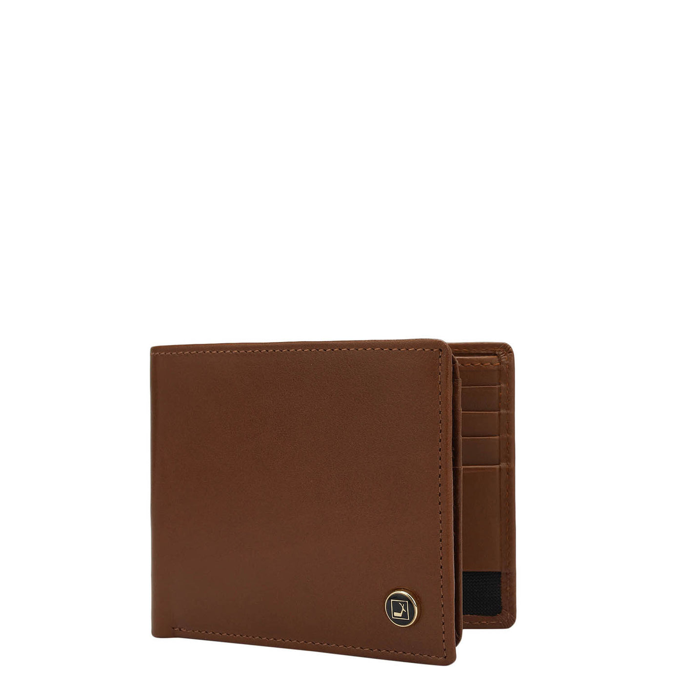 Cognac Bifold Leather Mens Wallet