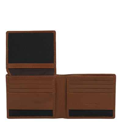 Cognac Bifold Leather Mens Wallet