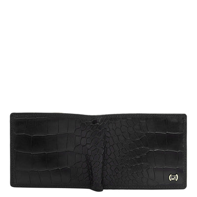 Black Bifold Leather Mens Wallet