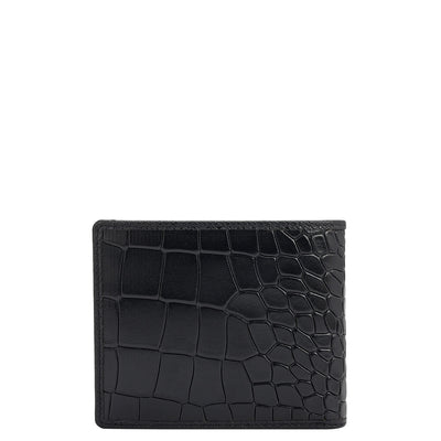 Black Bifold Leather Mens Wallet