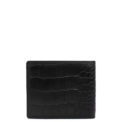 Black Bifold Leather Mens Wallet