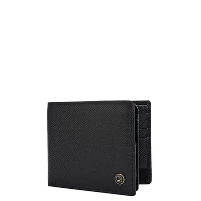 Black Bifold Leather Mens Wallet