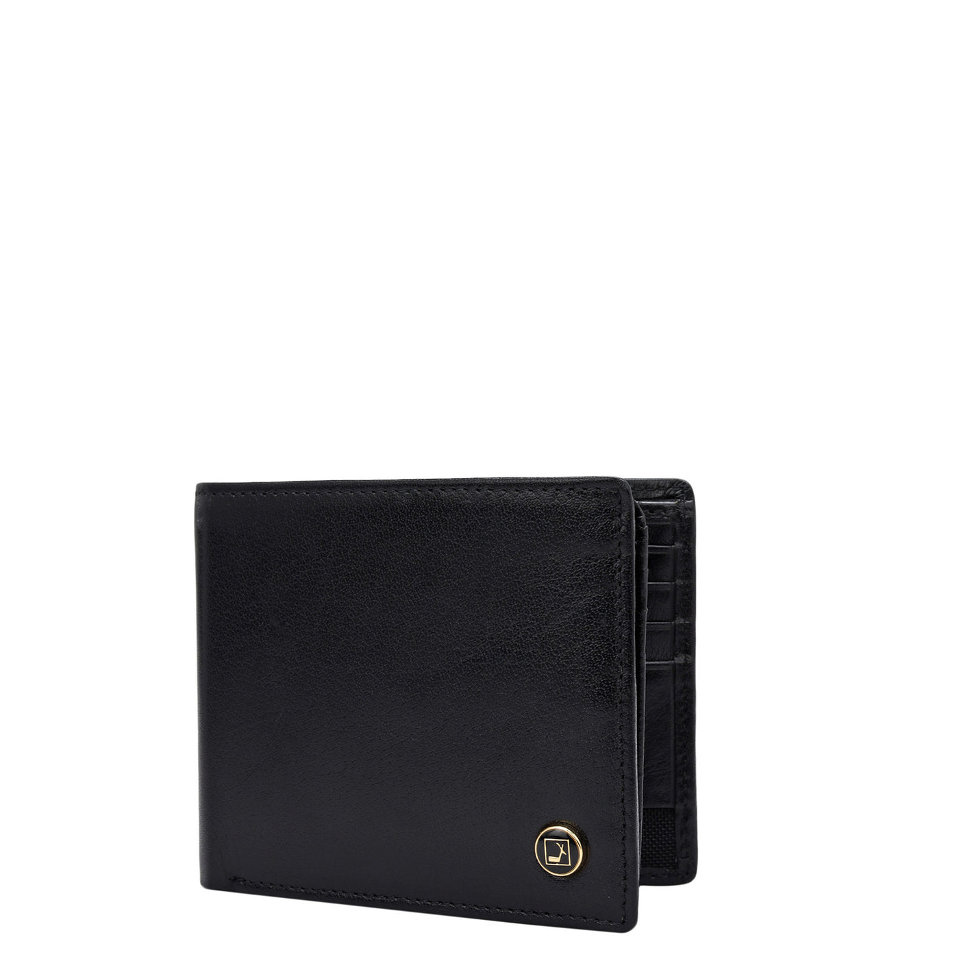 Plain Leather Mens Wallet - Black