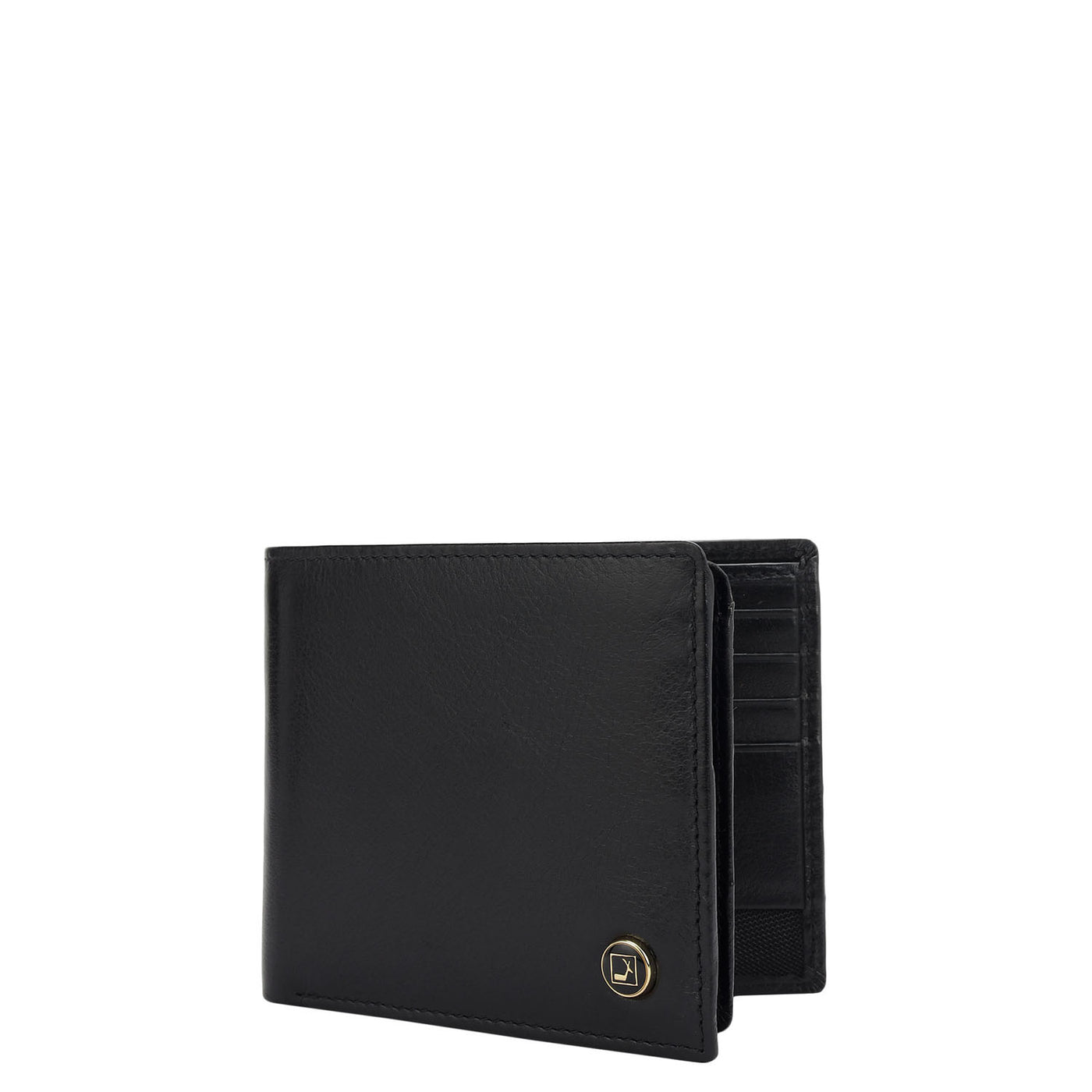 Black Bifold Leather Mens Wallet