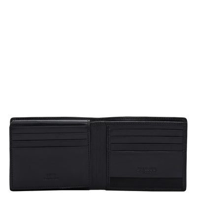 Plain Leather Mens Wallet - Black