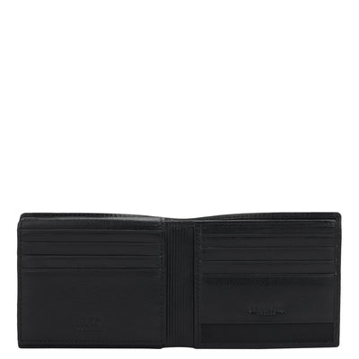 Black Bifold Leather Mens Wallet