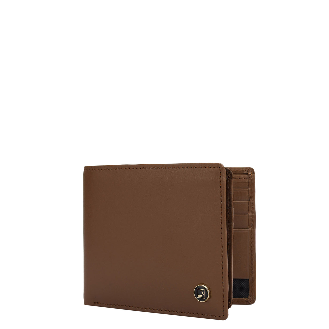 Cognac Bifold Leather Mens Wallet