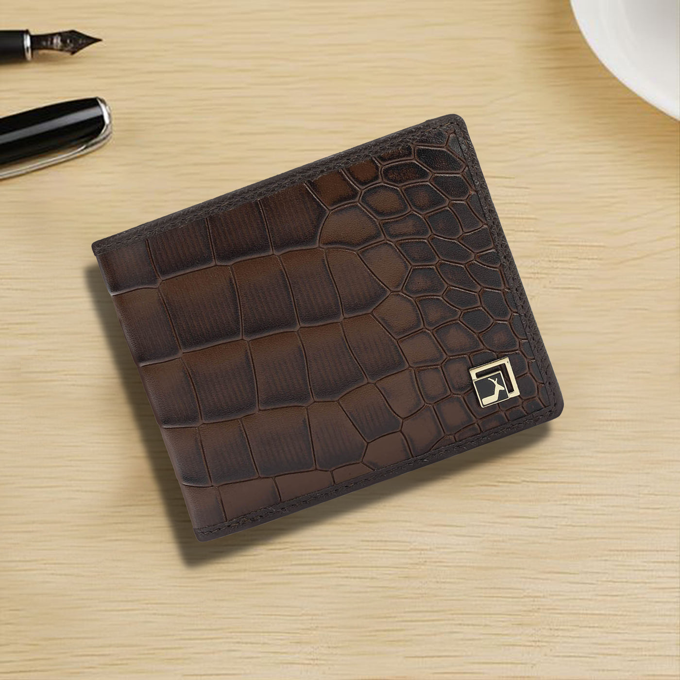 Date Bifold Leather Mens Wallet