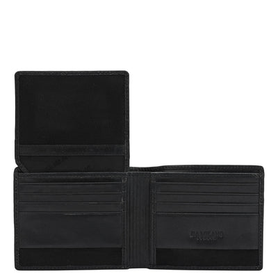 Dark Blue Bifold Leather Mens Wallet