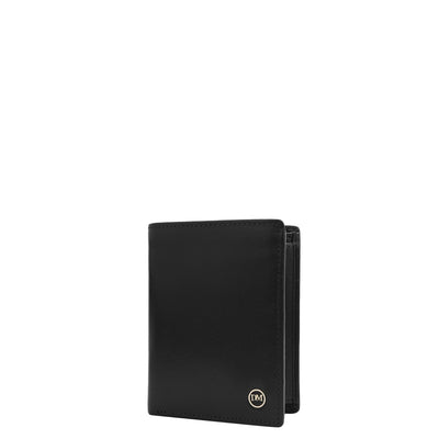 Black Bifold Leather Mens Wallet