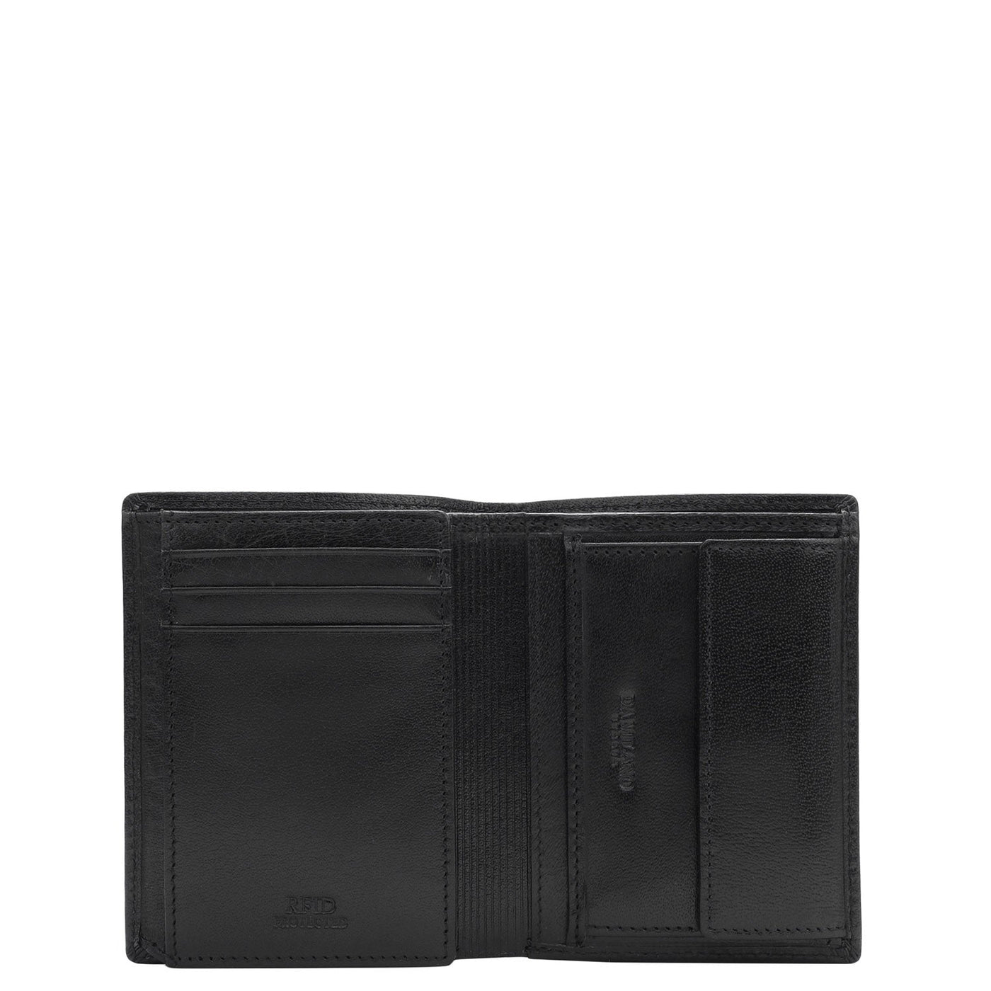 Black Bifold Leather Mens Wallet